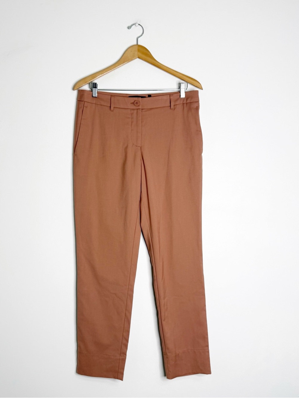 WILDFANG The Empower Trouser Pants Size 10 Dusty Pink Stretch Tailored